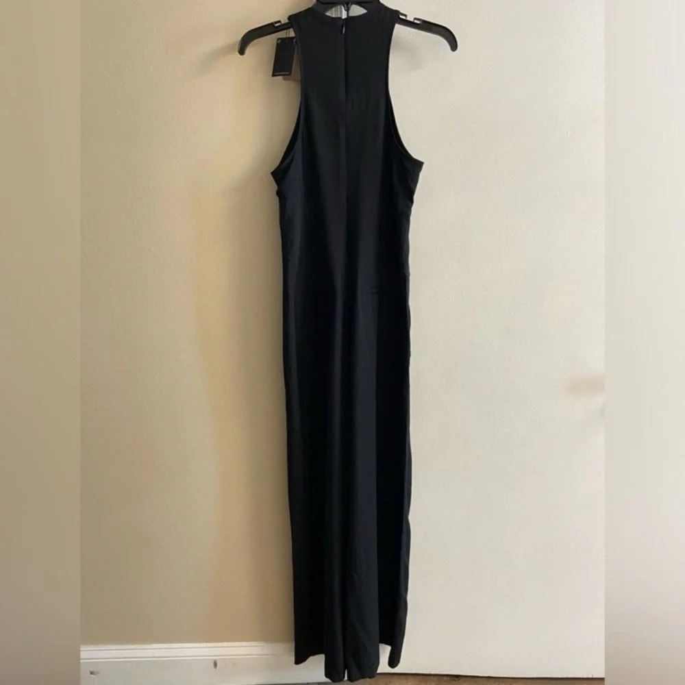 Massimo Dutti Black Jumpsuit wide leg Small NWT